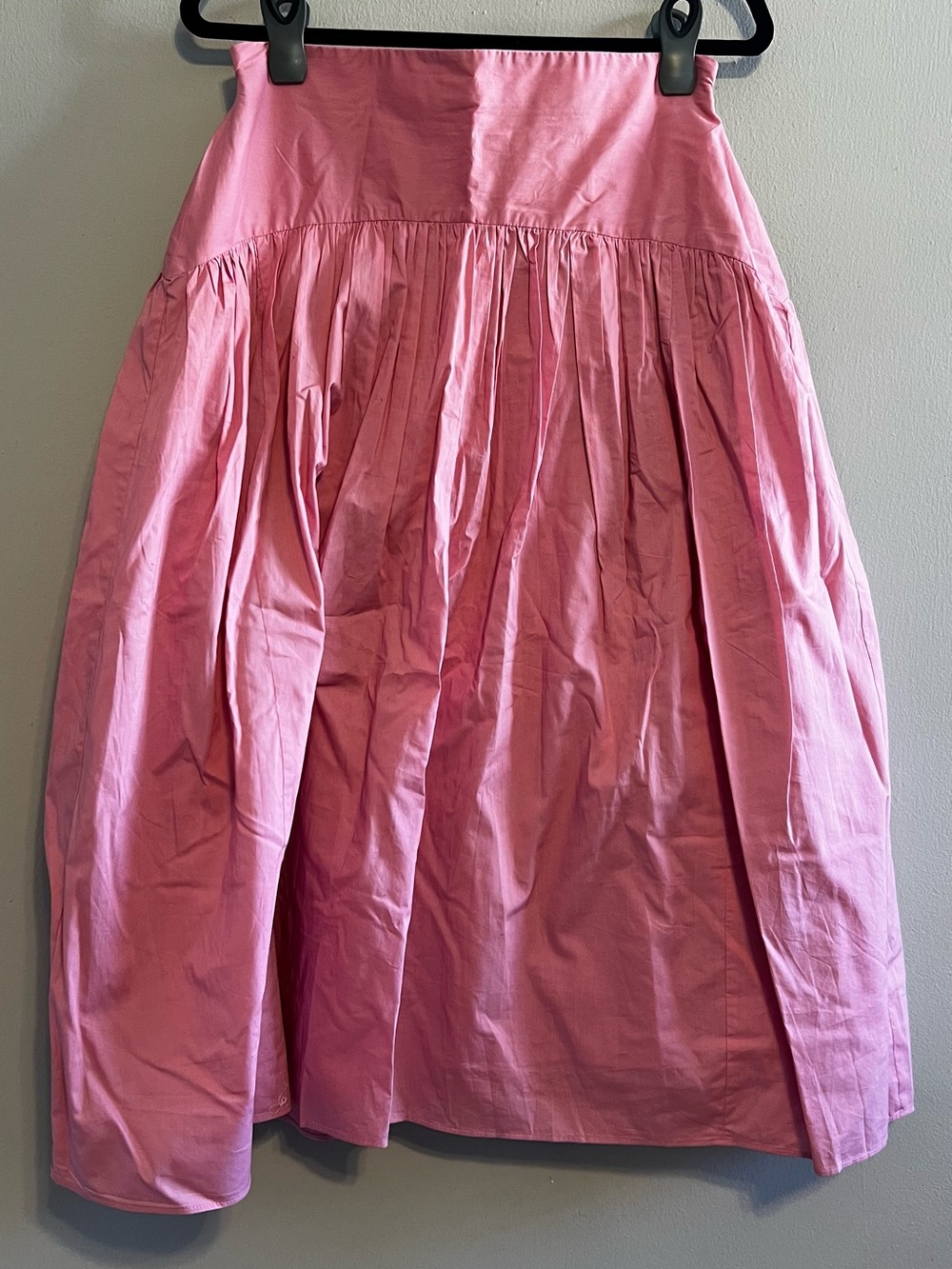 Ann Taylor Organic Cotton Poplin Drop Waist Skirt in Rosy Mauve | Women 8 Petite